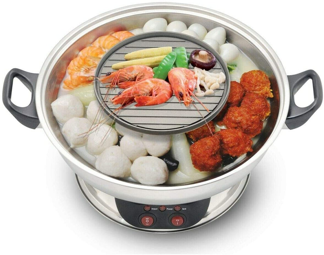 Galaxy Tiger 2 in 1 Electric Hot Pot with BBQ Grill SET-400A